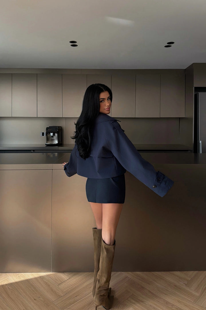 EYY Women Lacivert Klarris Trençkot - San Marcos