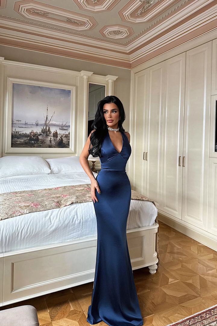 EYY Women Navy Blue Sartoria Long Dress - Pinto