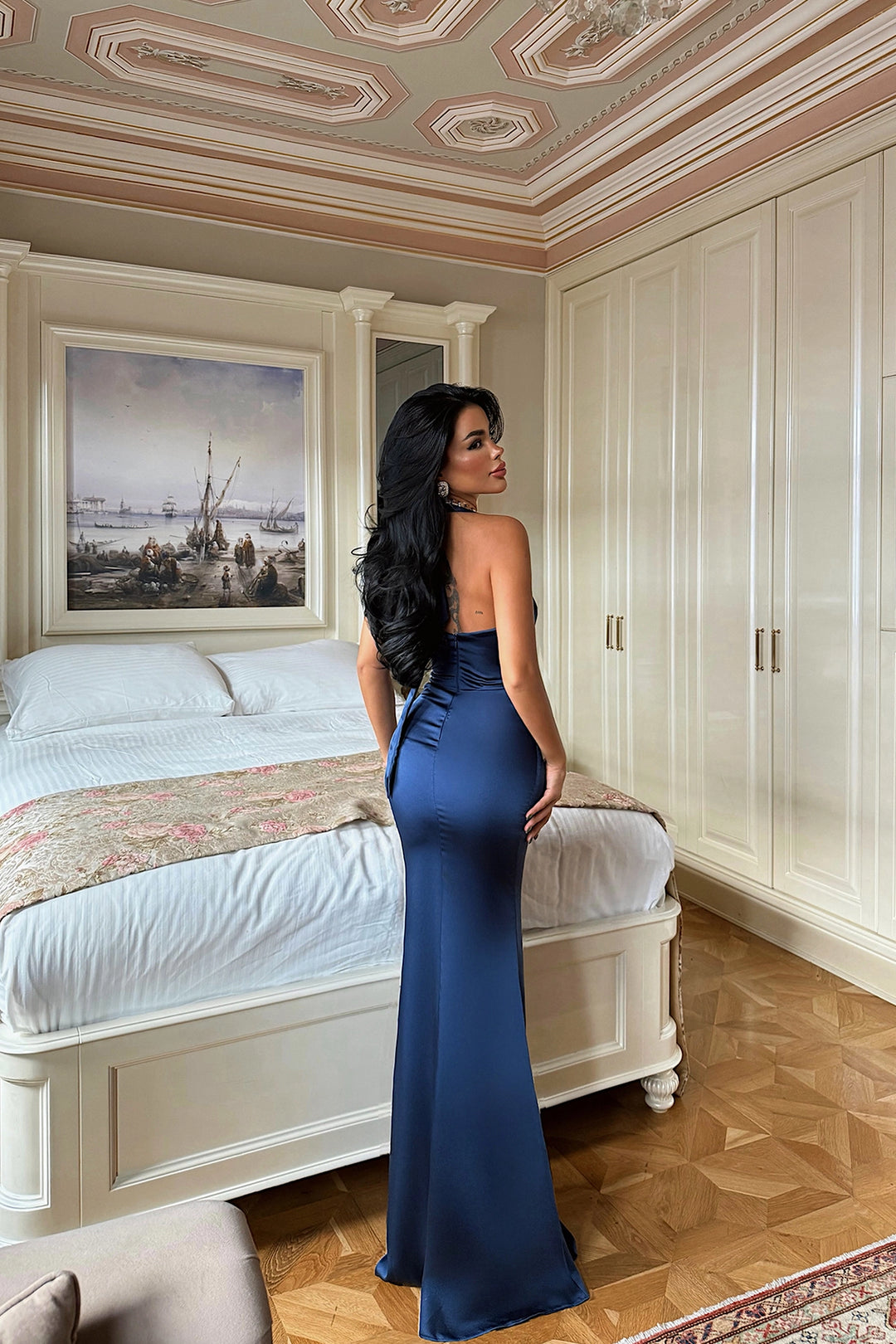 EYY Women Navy Blue Sartoria Long Dress - Pinto