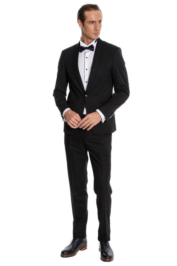 WSS Navy Blue Shawl Lapel Tuxedo  - Mainz