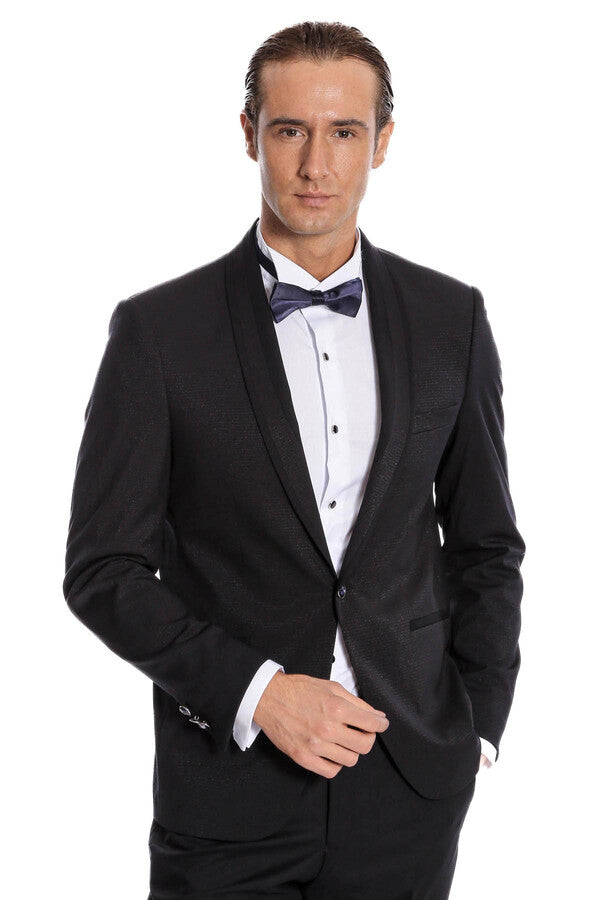 WSS Navy Blue Shawl Lapel Tuxedo  - Mainz
