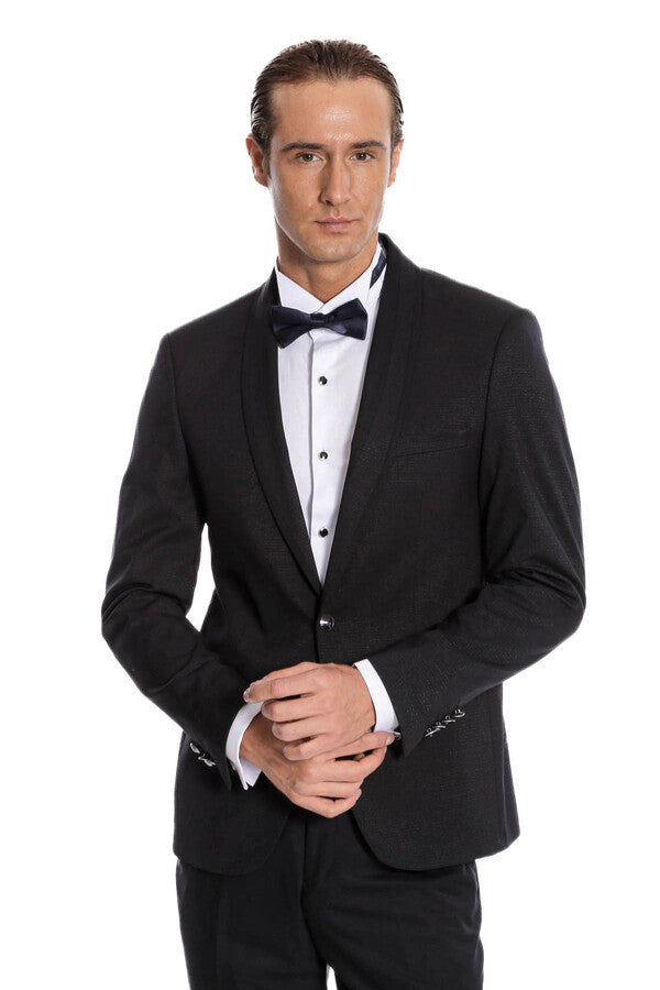 WSS Navy Blue Shawl Lapel Tuxedo  - Mainz