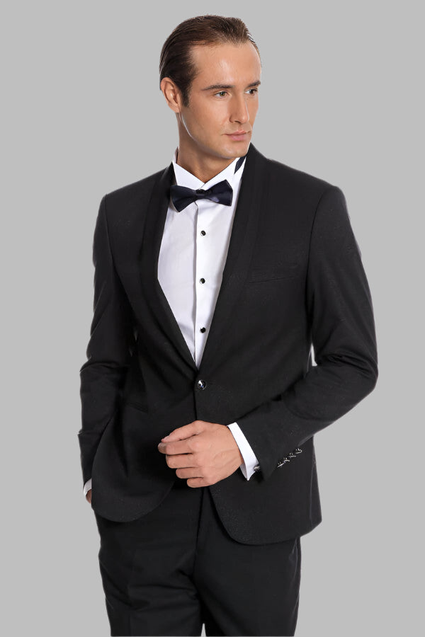 WSS Navy Blue Shawl Lapel Tuxedo  - Mainz