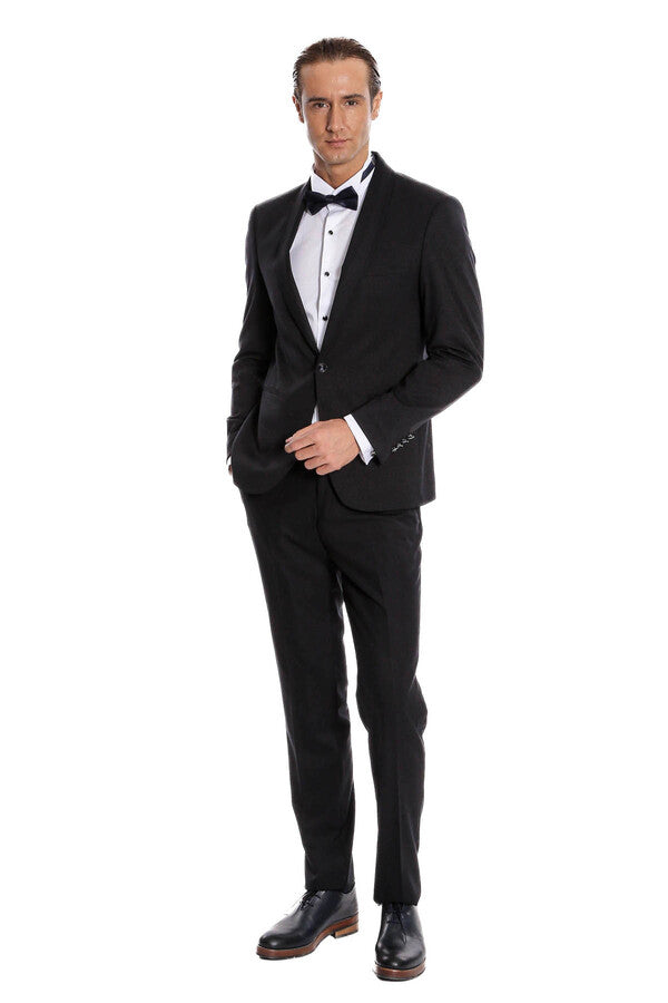 WSS Navy Blue Shawl Lapel Tuxedo  - Mainz