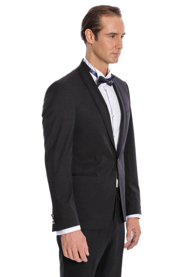 WSS Navy Blue Shawl Lapel Tuxedo  - Mainz