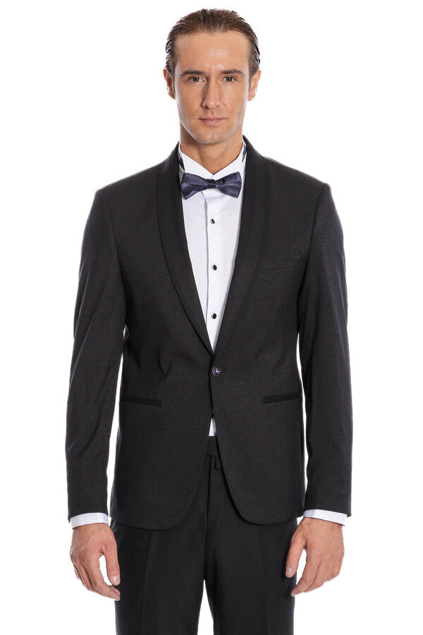 WSS Navy Blue Shawl Lapel Tuxedo  - Mainz