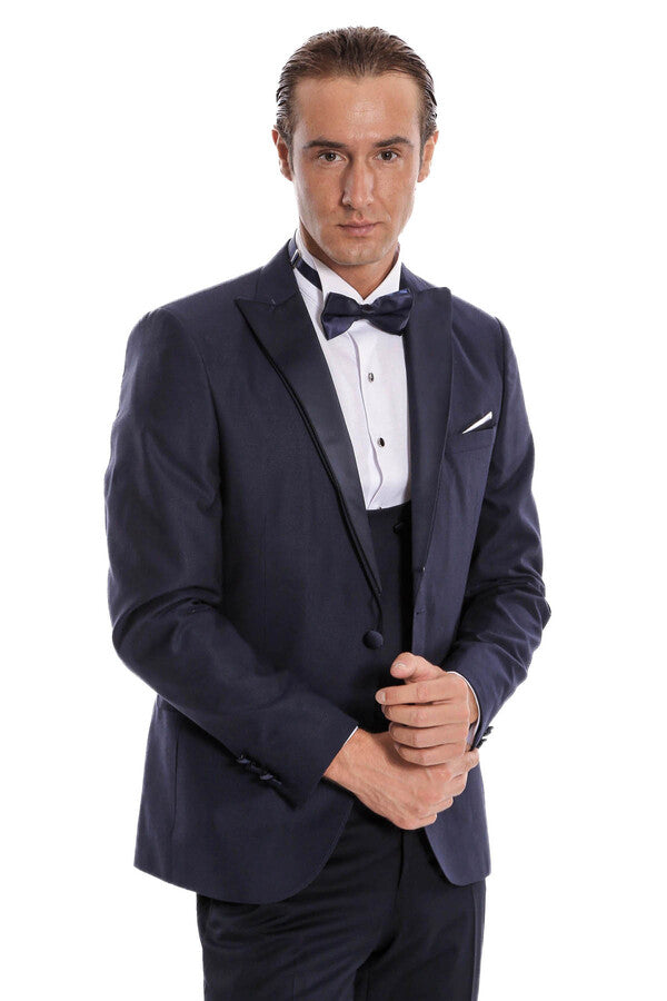 WSS Navy Blue Vested Tuxedo  - Lenexa