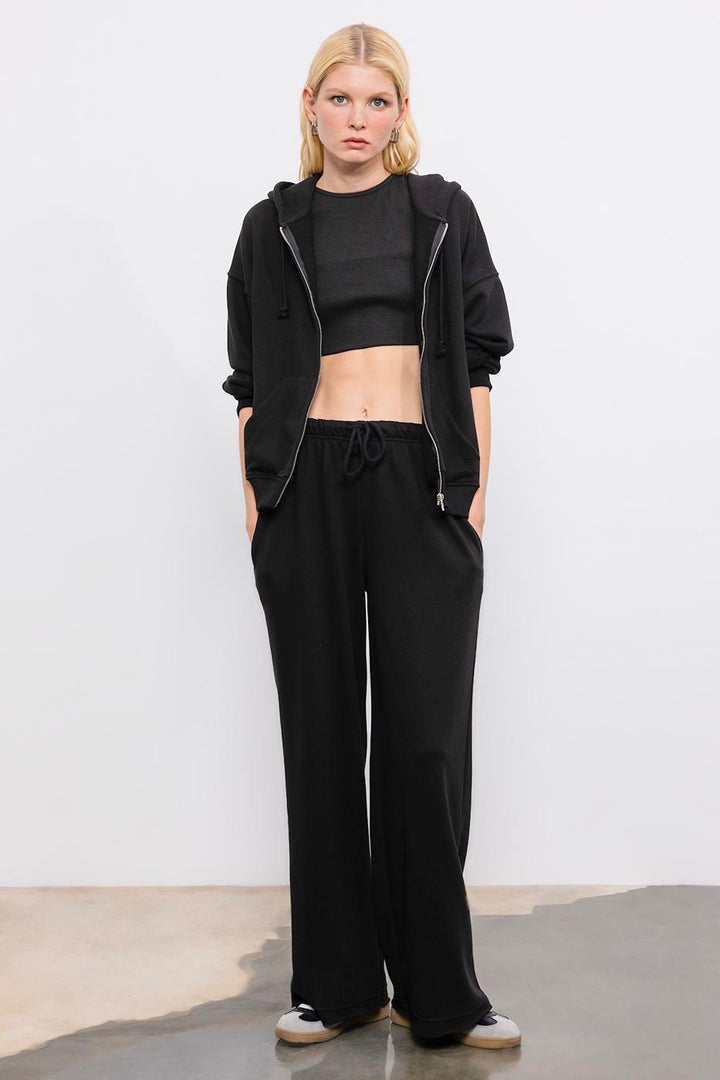 BSL Women Normal Waist Straight Cut Trousers - Raalte