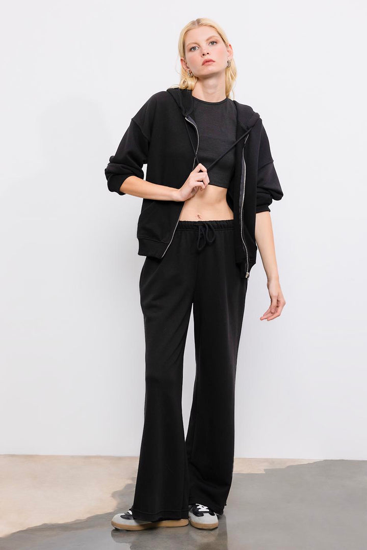 BSL Women Normal Waist Straight Cut Trousers - Raalte