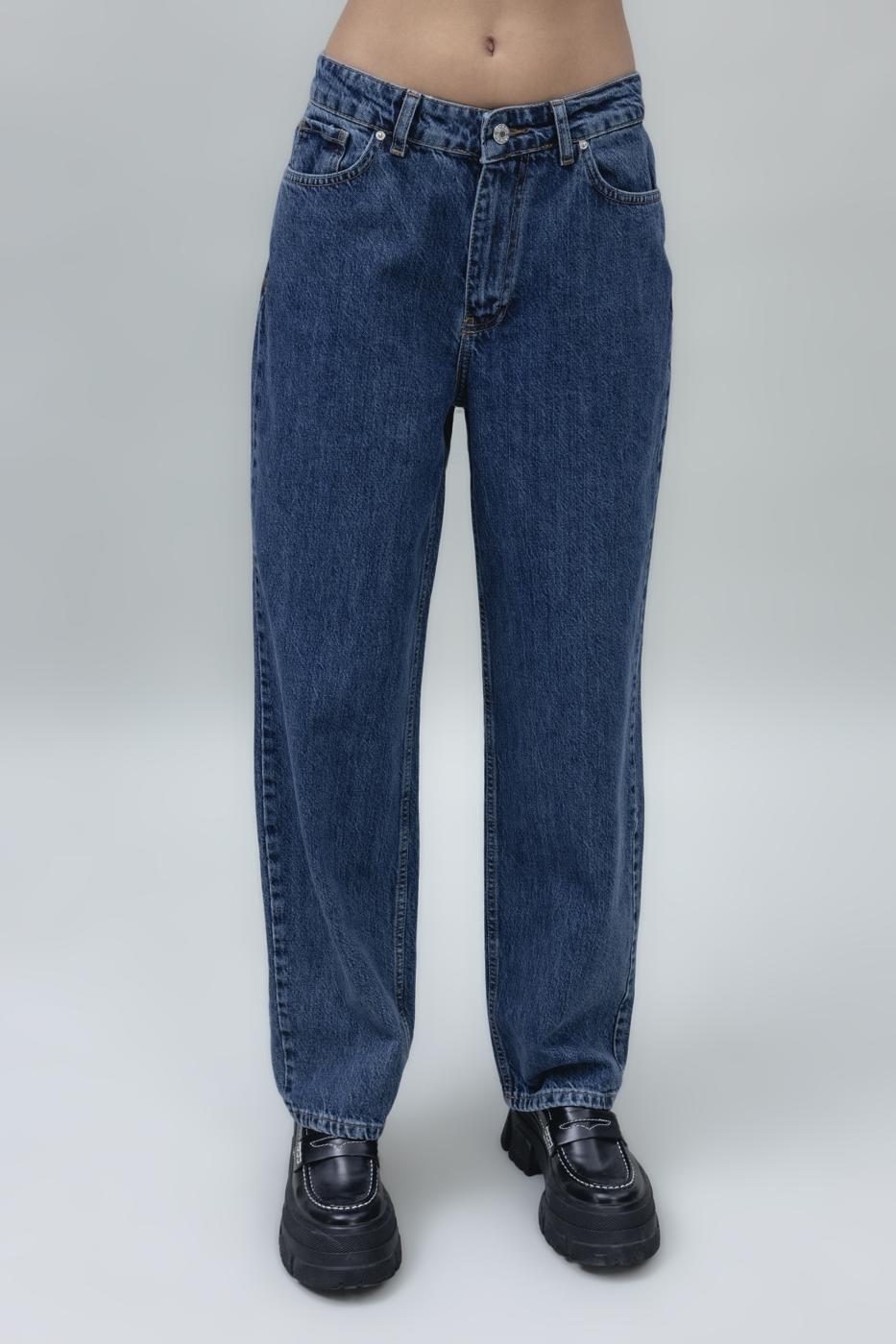 BSL Women Normal Waist Straight Leg Denim Pants - Canicattì