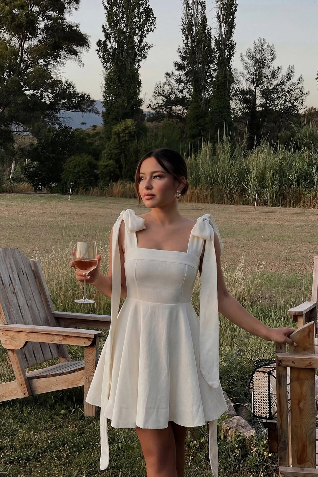 EYY Women Off-White Tie-Up Dress - Hoorn