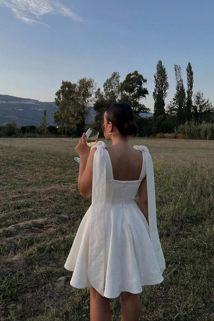 EYY Women Off-White Tie-Up Dress - Hoorn