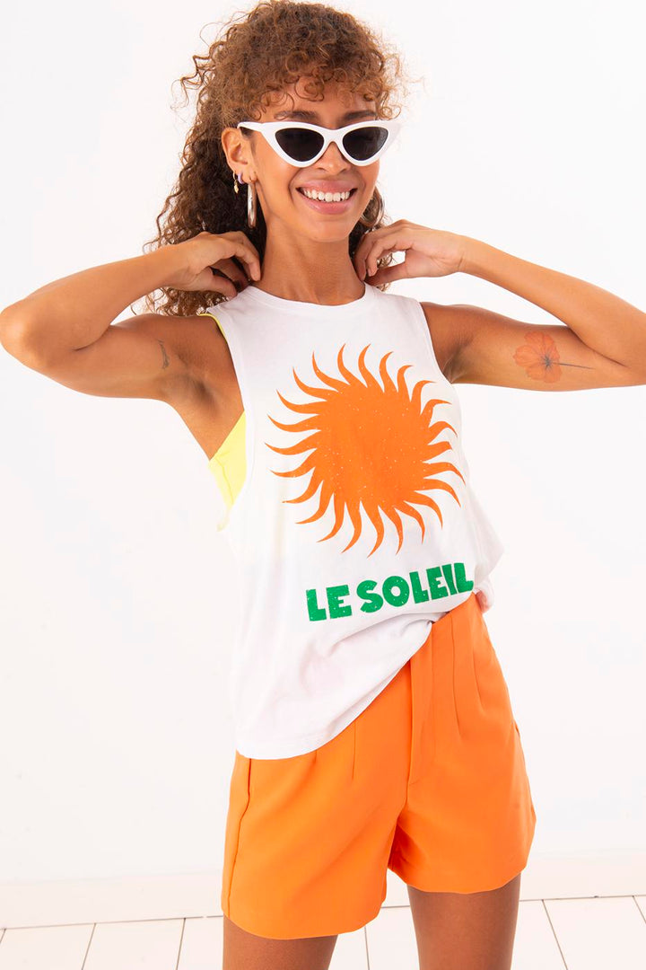 BSL Women Printed Sleeveless T-Shirt - Aveiro