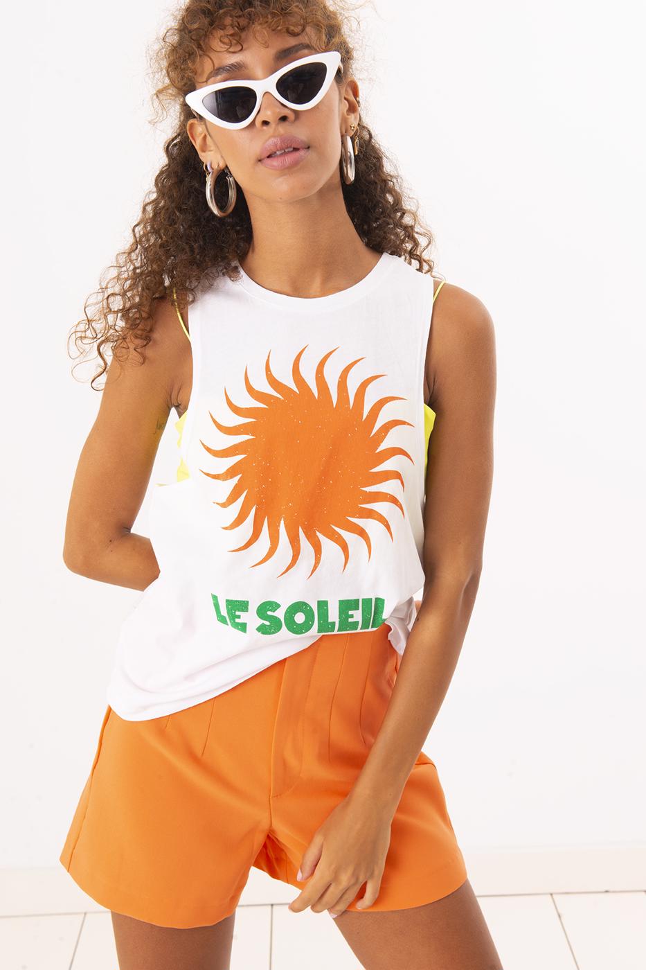 BSL Women Printed Sleeveless T-Shirt - Aveiro