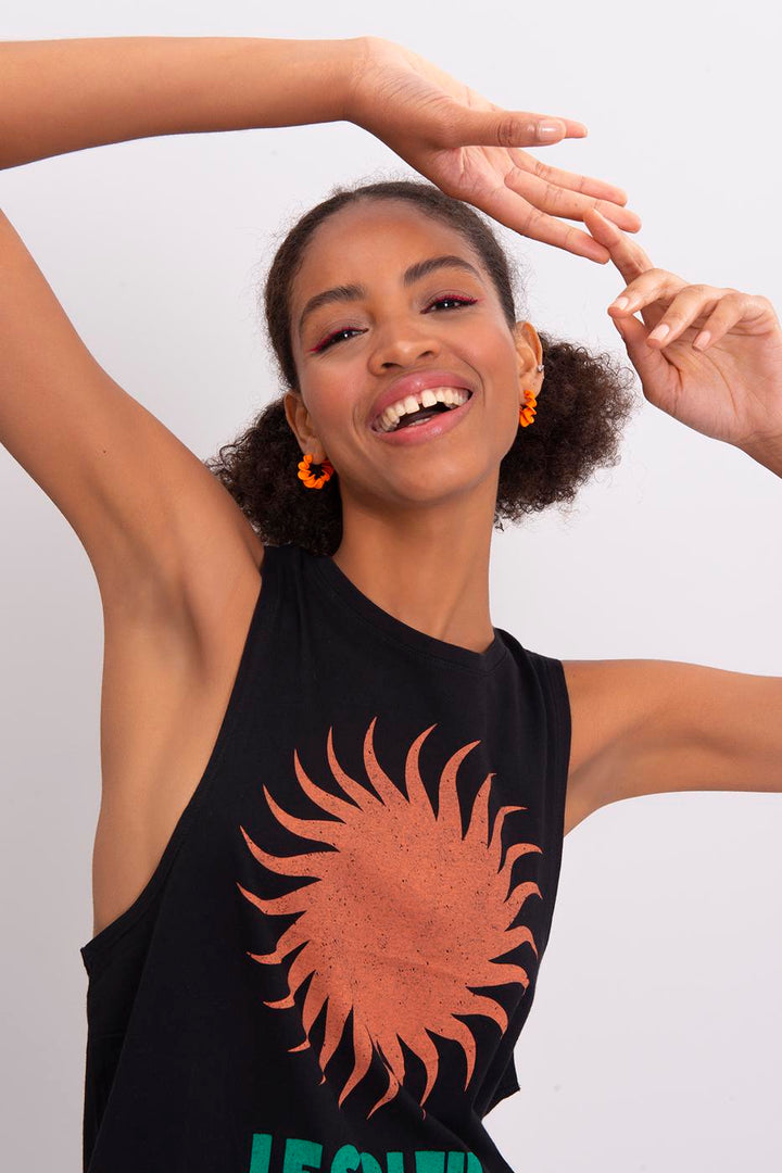 BSL Women Printed Sleeveless T-Shirt - Newport News