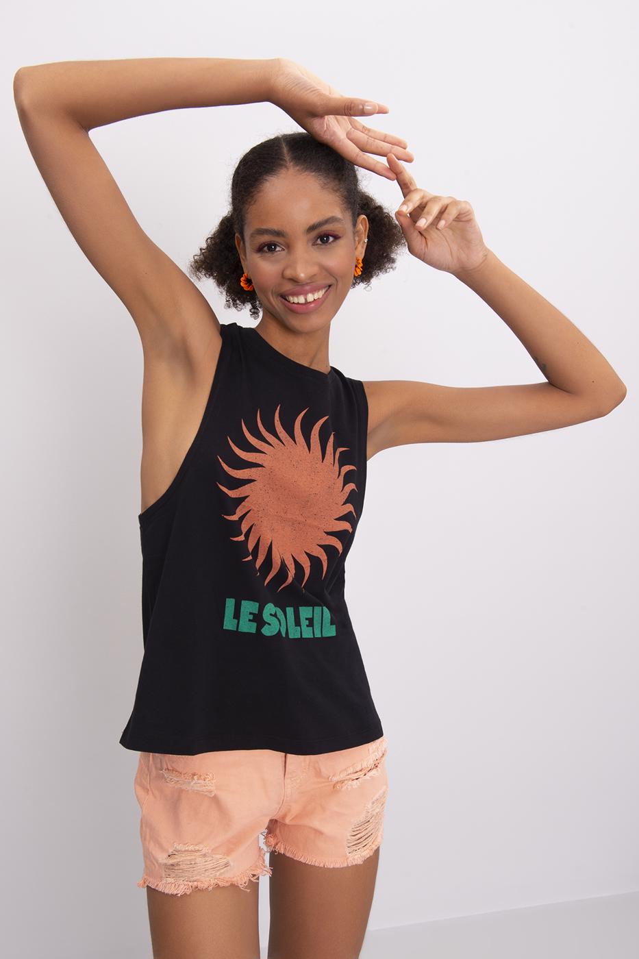 BSL Women Printed Sleeveless T-Shirt - Newport News