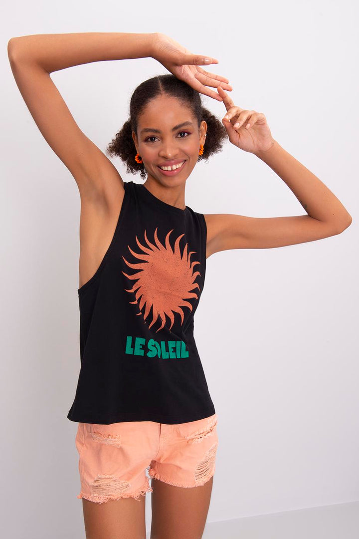 BSL Women Printed Sleeveless T-Shirt - Newport News