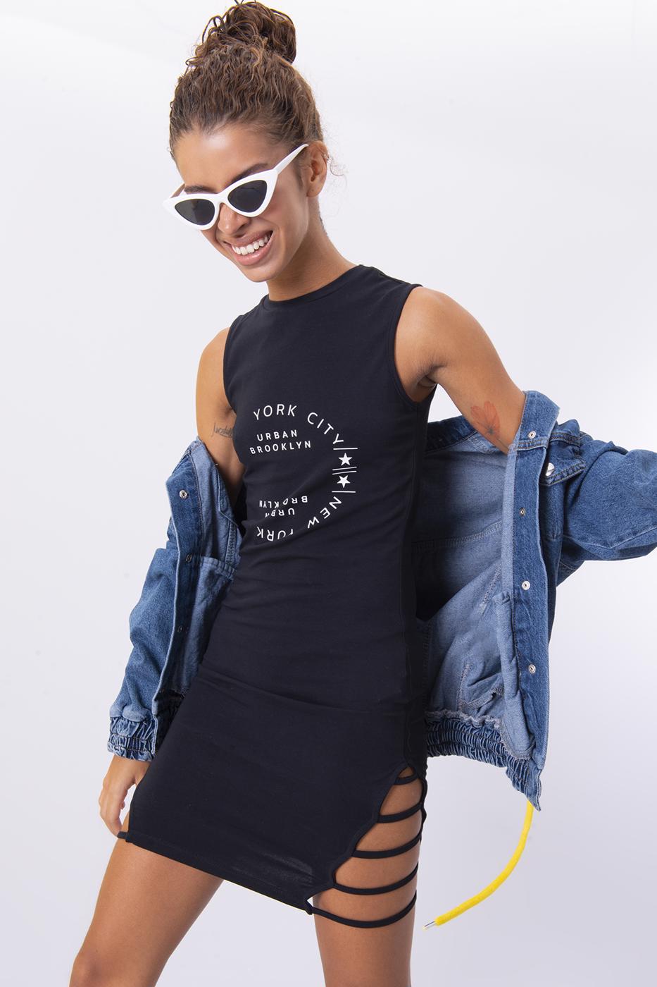 BSL Women Printed Mini Dress - Vilnius