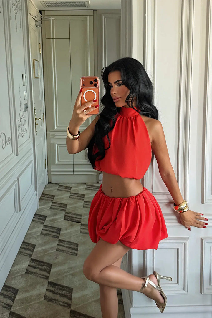 EYY Women Orange Shorts Set - Irákleio