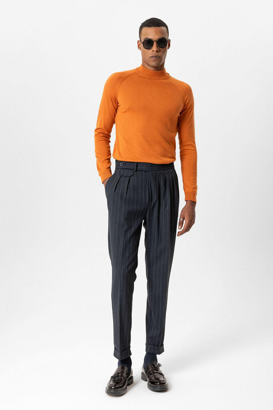 ANT Antioch Orange Half-Zip Men's Sweater - Santurce-Antiguo