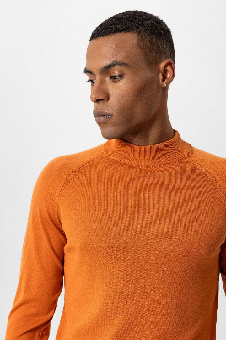 ANT Antioch Orange Half-Zip Men's Sweater - Santurce-Antiguo