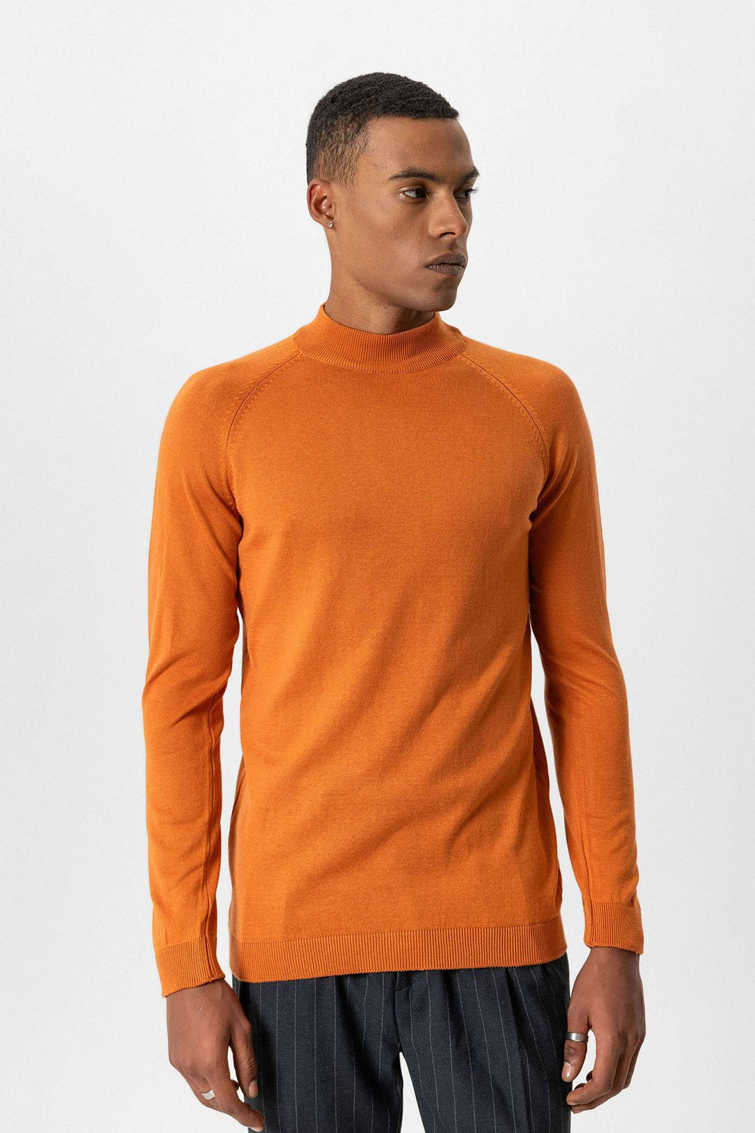 ANT Antioch Orange Half-Zip Men's Sweater - Santurce-Antiguo
