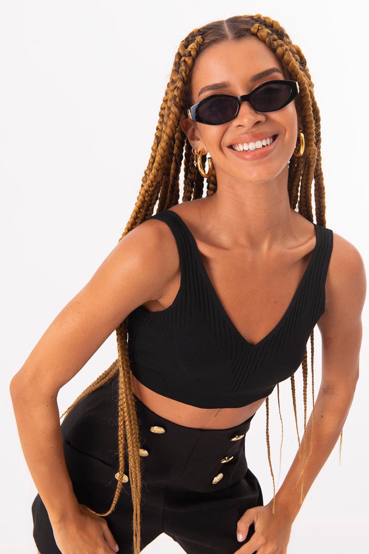 BSL Women Knitted Crop Top - Blaine
