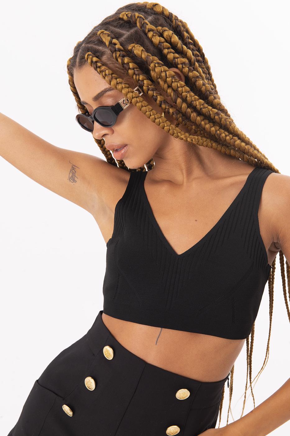 BSL Women Knitted Crop Top - Blaine