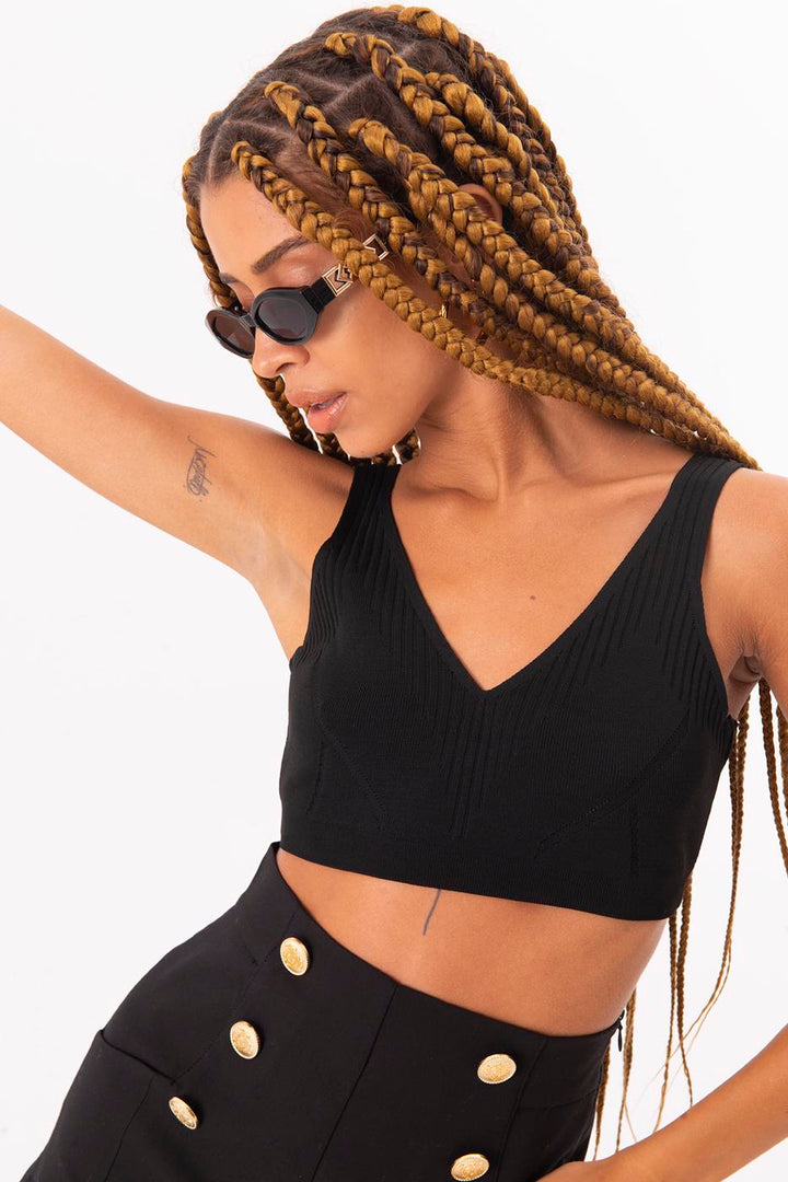 BSL Women Knitted Crop Top - Blaine