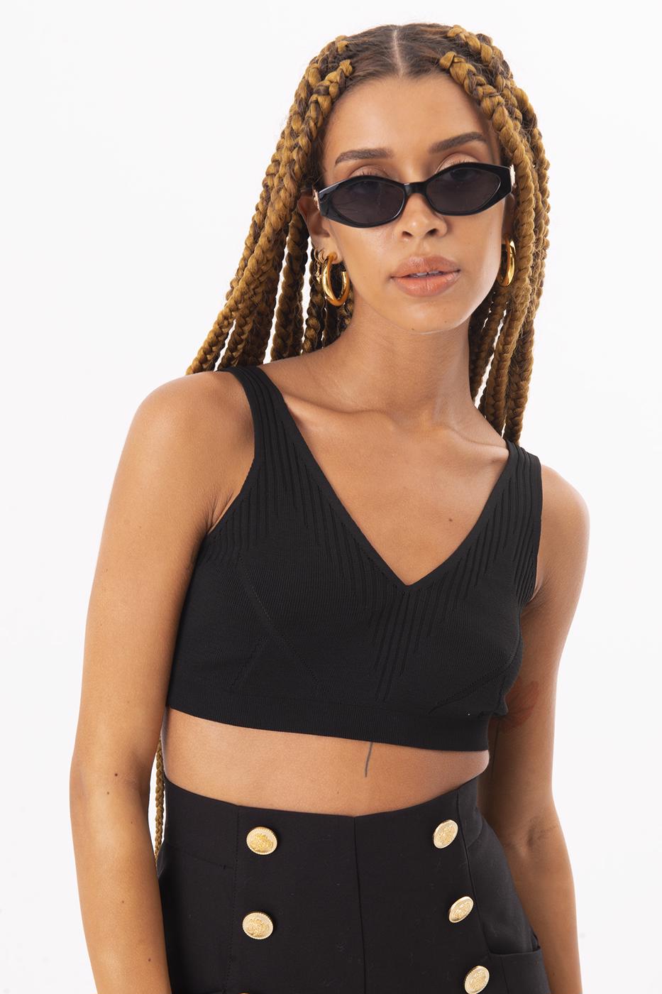 BSL Women Knitted Crop Top - Blaine