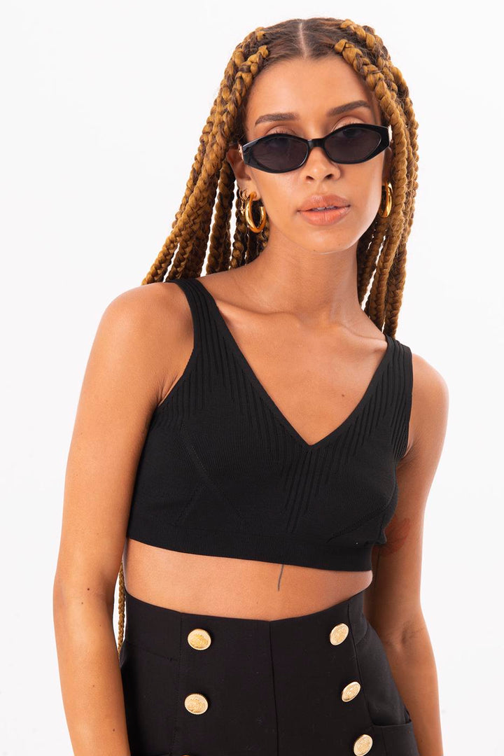 BSL Women Knitted Crop Top - Blaine