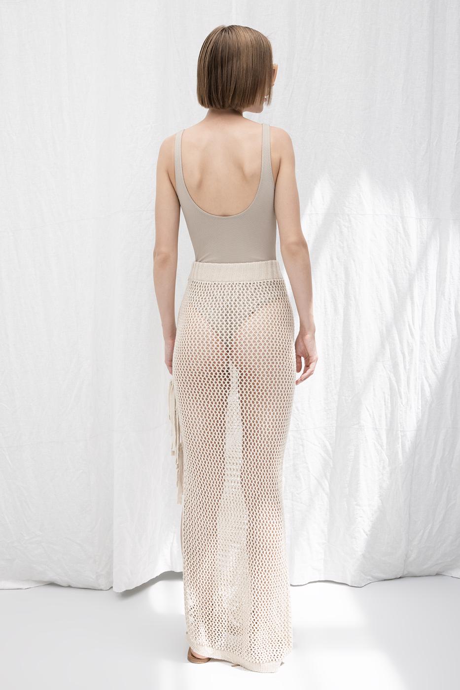 BSL Women Knitted Deep Slit Maxi Skirt - Odenton