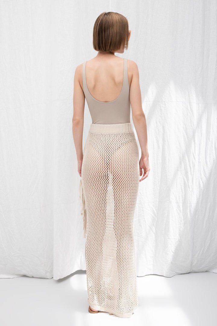 BSL Women Knitted Deep Slit Maxi Skirt - Odenton