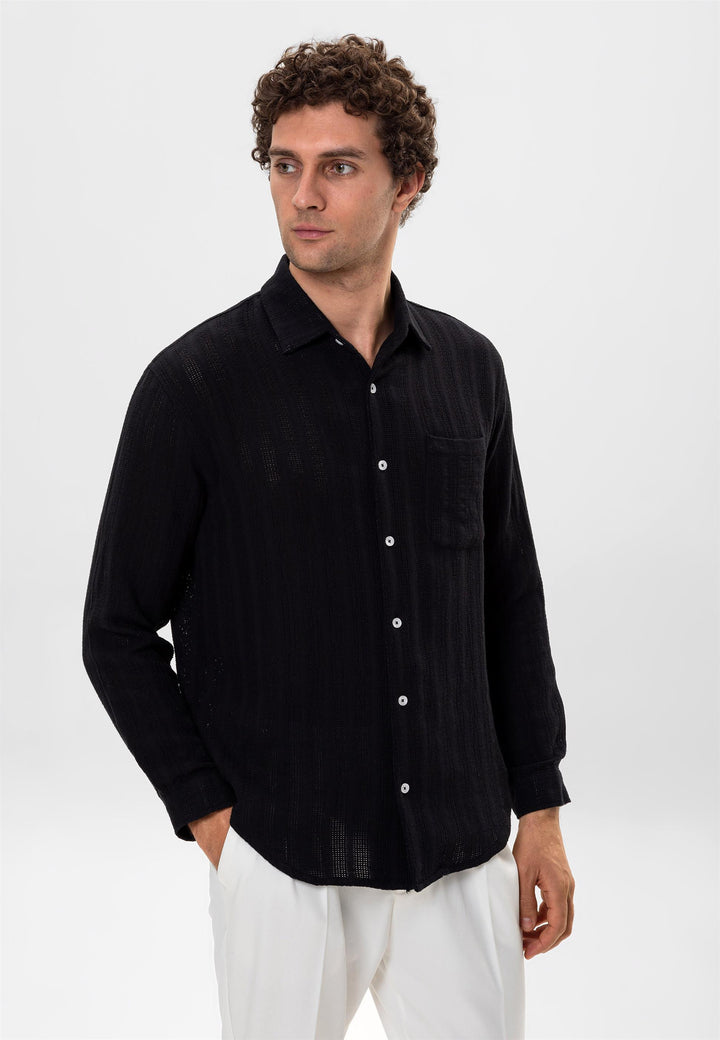 ANT Knitted Detailed Men's Shirt - Iesi