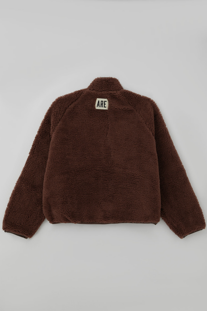 BRE Orko Kız Çocuk Peluş Sweatshirt Önü Yarım Çıtçıt Pat Kanguru Cepli 106 Yaş , Kahverengi - Krasnodon