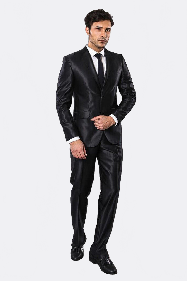 WSS Black Shiny Men's Suit   - Pahrump