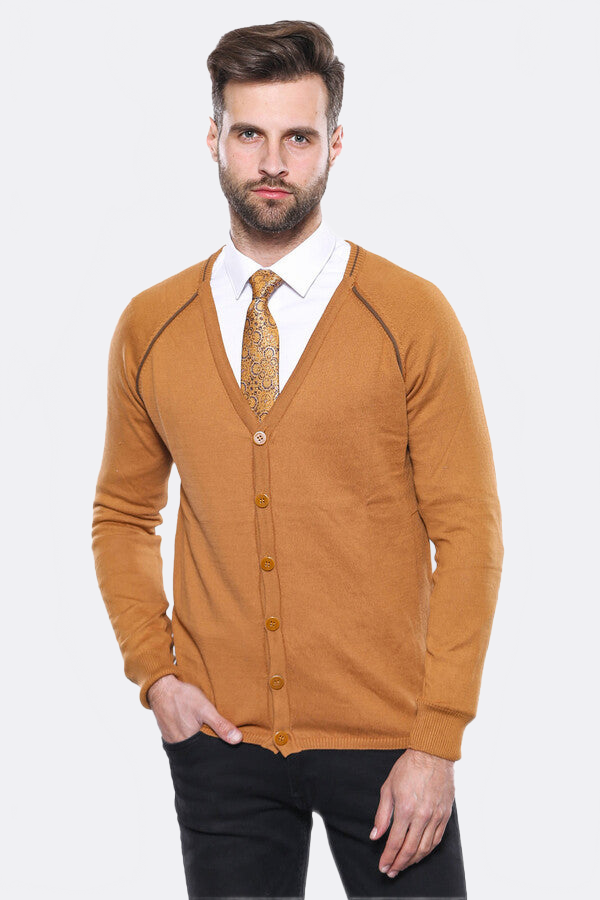 WSS Tawny Men's Cardigan Sweater  - Angers