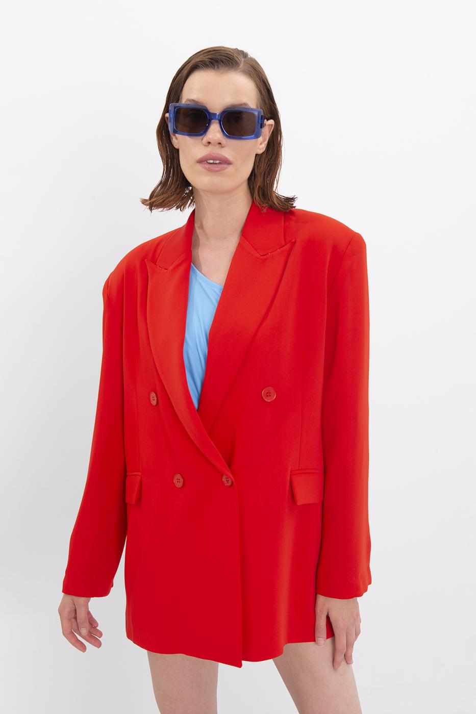BSL Women Oversize Blazer - Bury