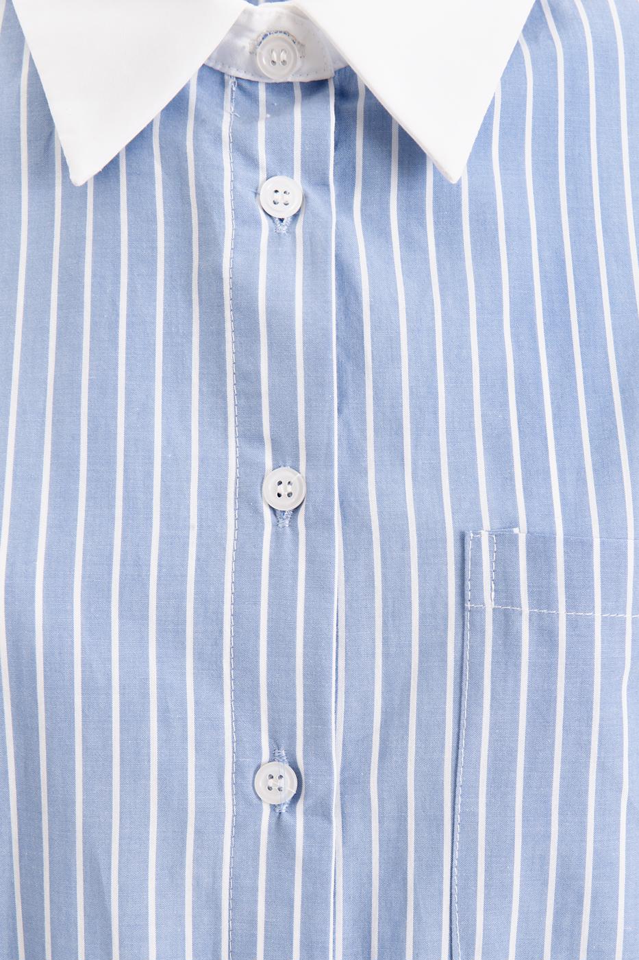 BSL Women Oversize Striped Shirt - Campeche
