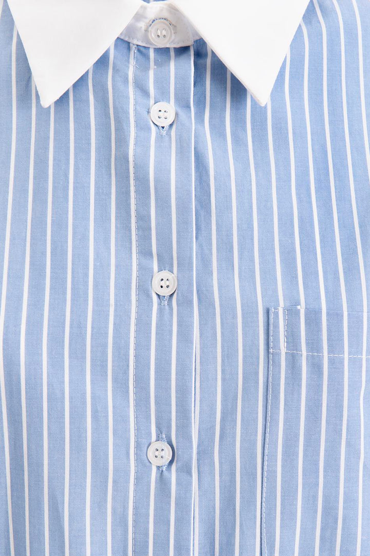 BSL Women Oversize Striped Shirt - Campeche