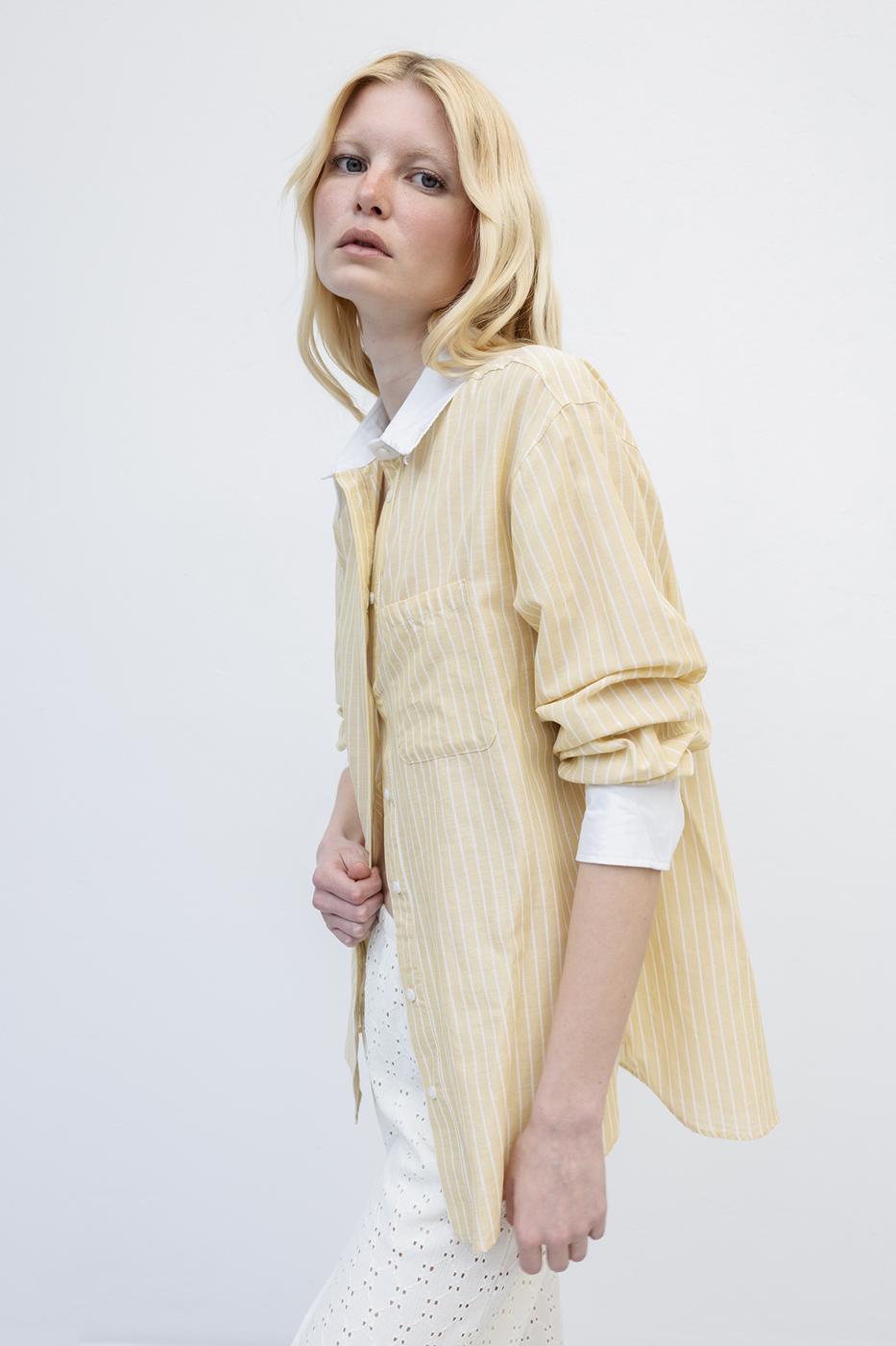 BSL Women Oversize Striped Shirt - Edgware