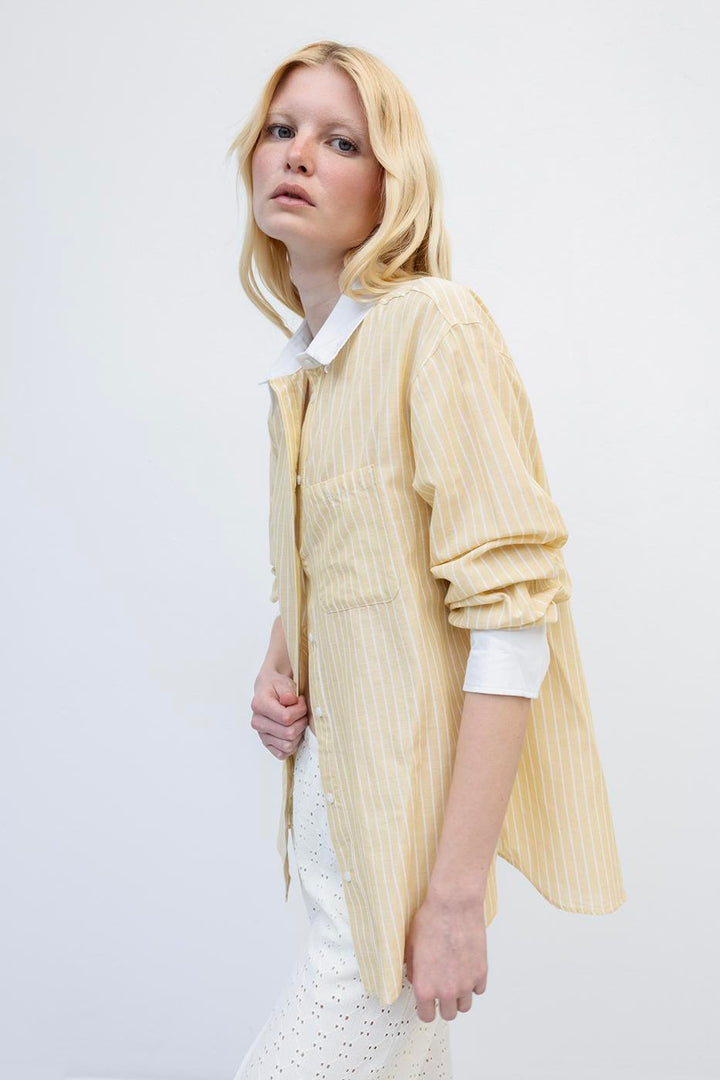 BSL Women Oversize Striped Shirt - Edgware