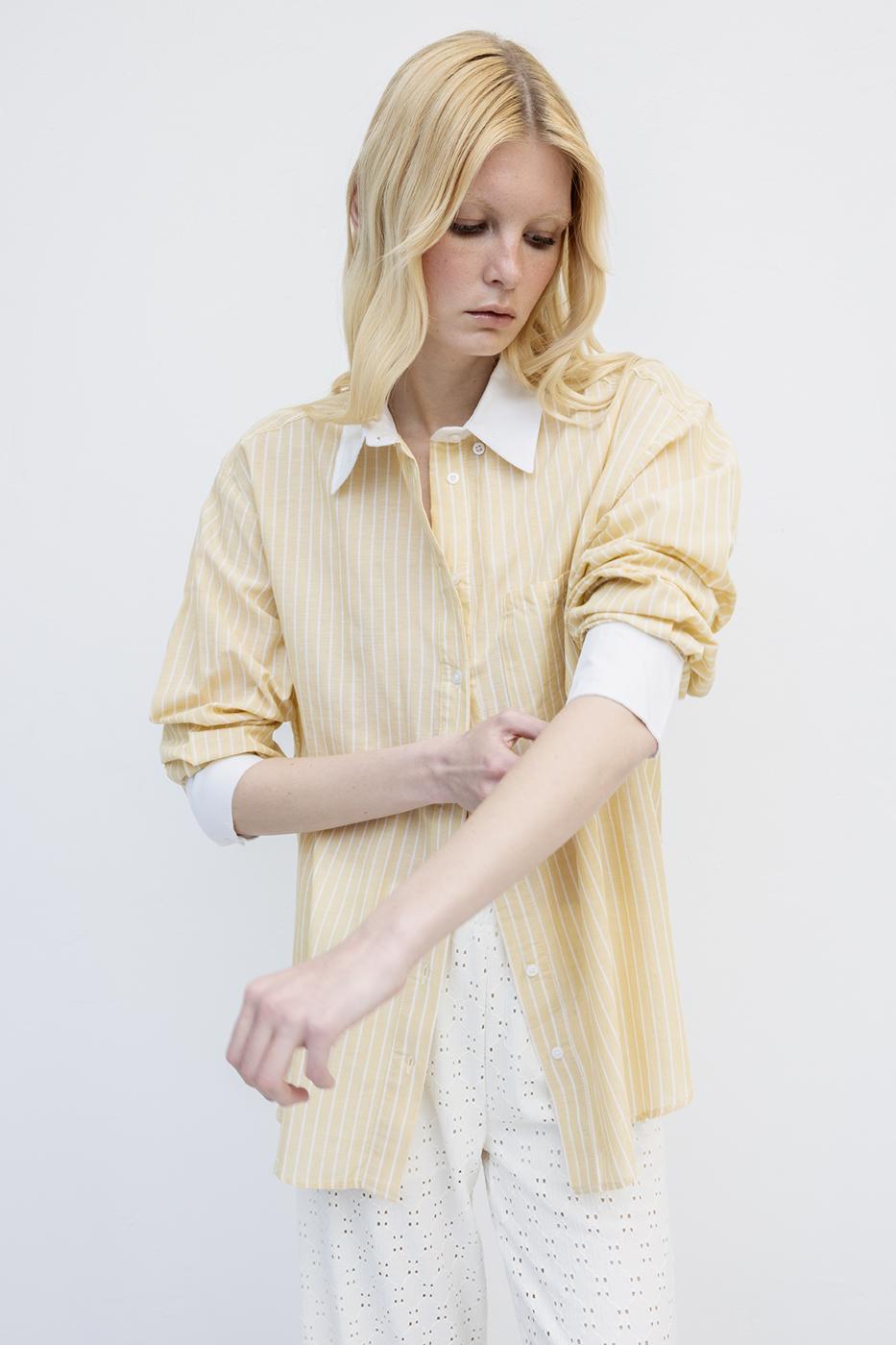 BSL Women Oversize Striped Shirt - Edgware
