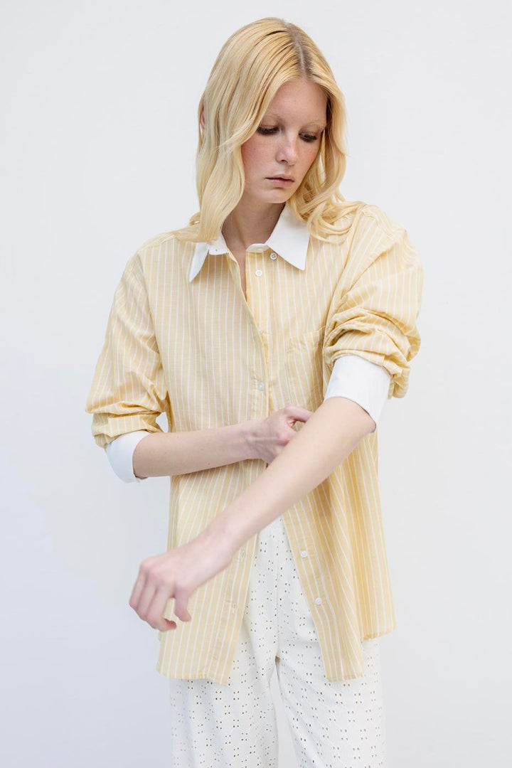 BSL Women Oversize Striped Shirt - Edgware