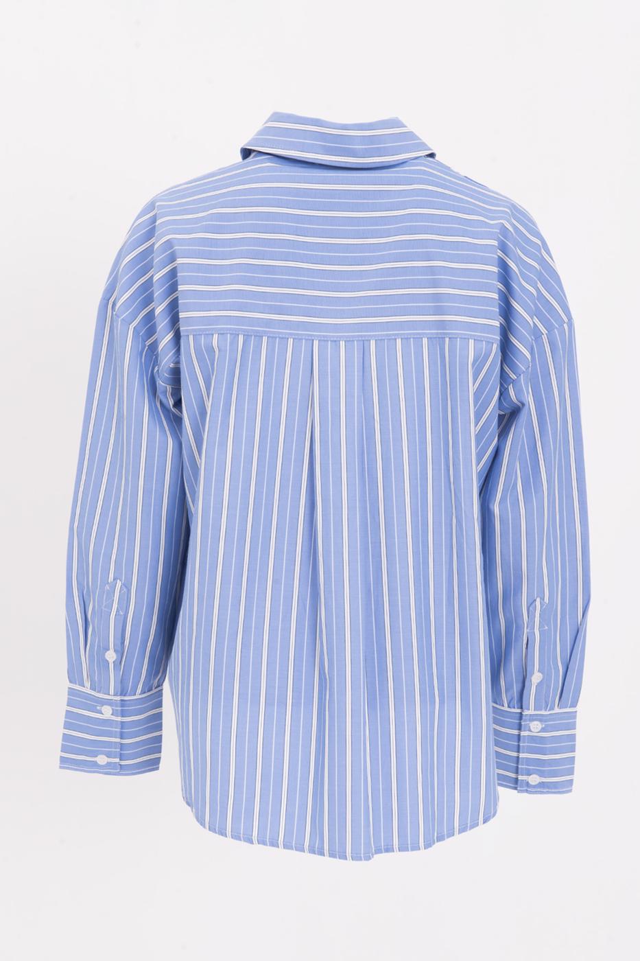 BSL Women Oversize Striped Poplin Shirt - Kearny