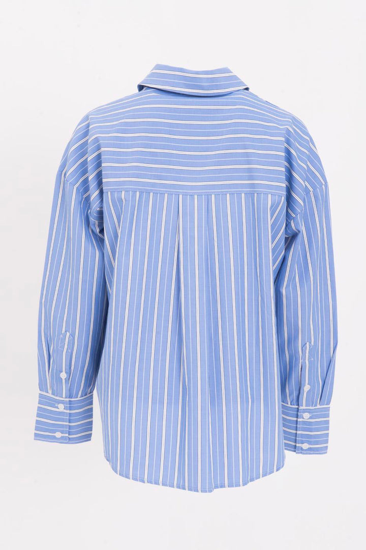 BSL Women Oversize Striped Poplin Shirt - Kearny