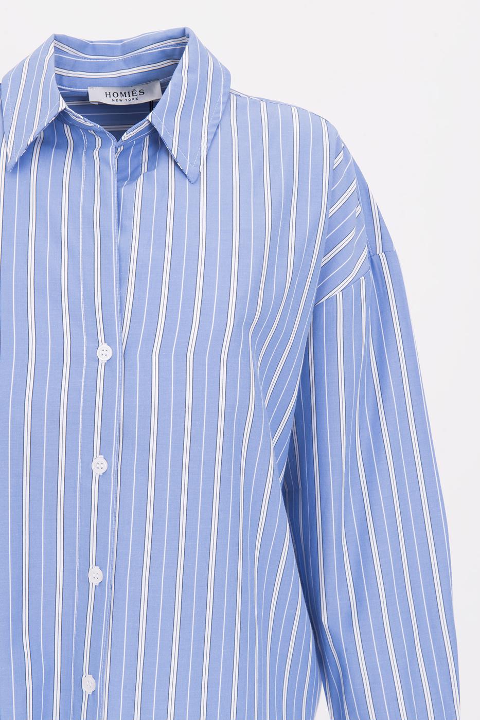BSL Women Oversize Striped Poplin Shirt - Kearny