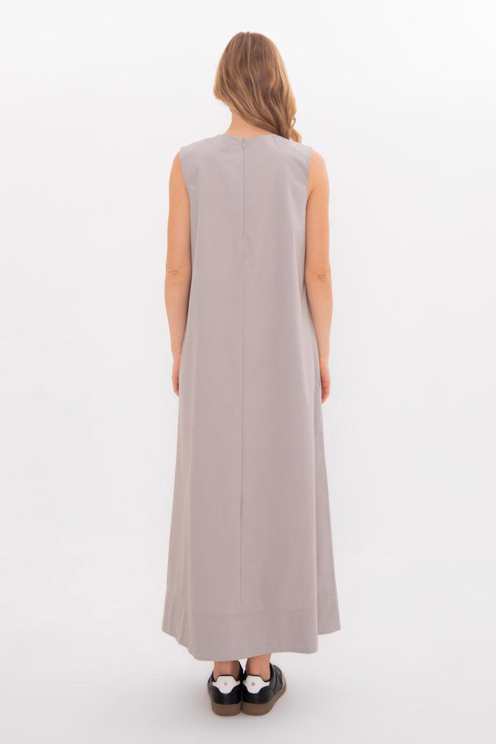 BSL Women Oversize Cotton Midi Dress - Khrustalnyi