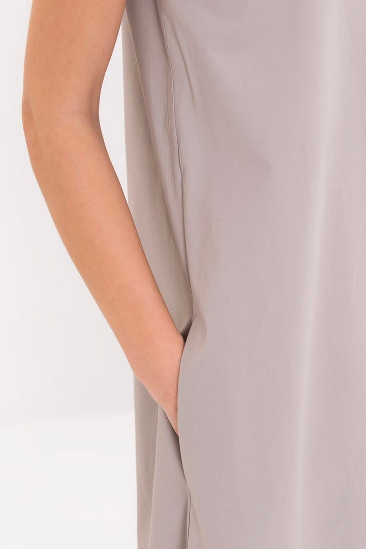 BSL Women Oversize Cotton Midi Dress - Khrustalnyi
