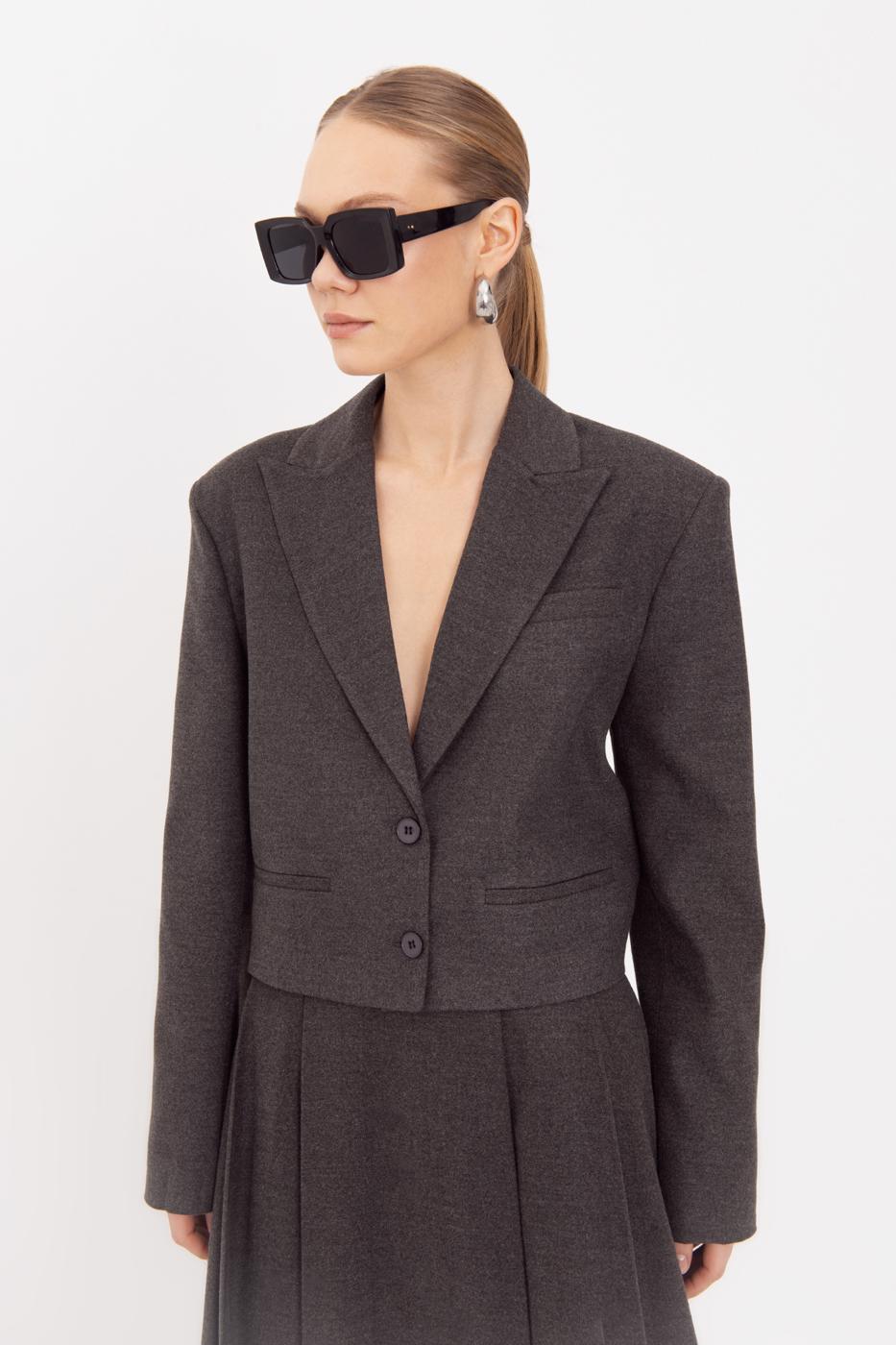 BSL Women Oversize Crop Blazer Jacket - San Andrés Cholula